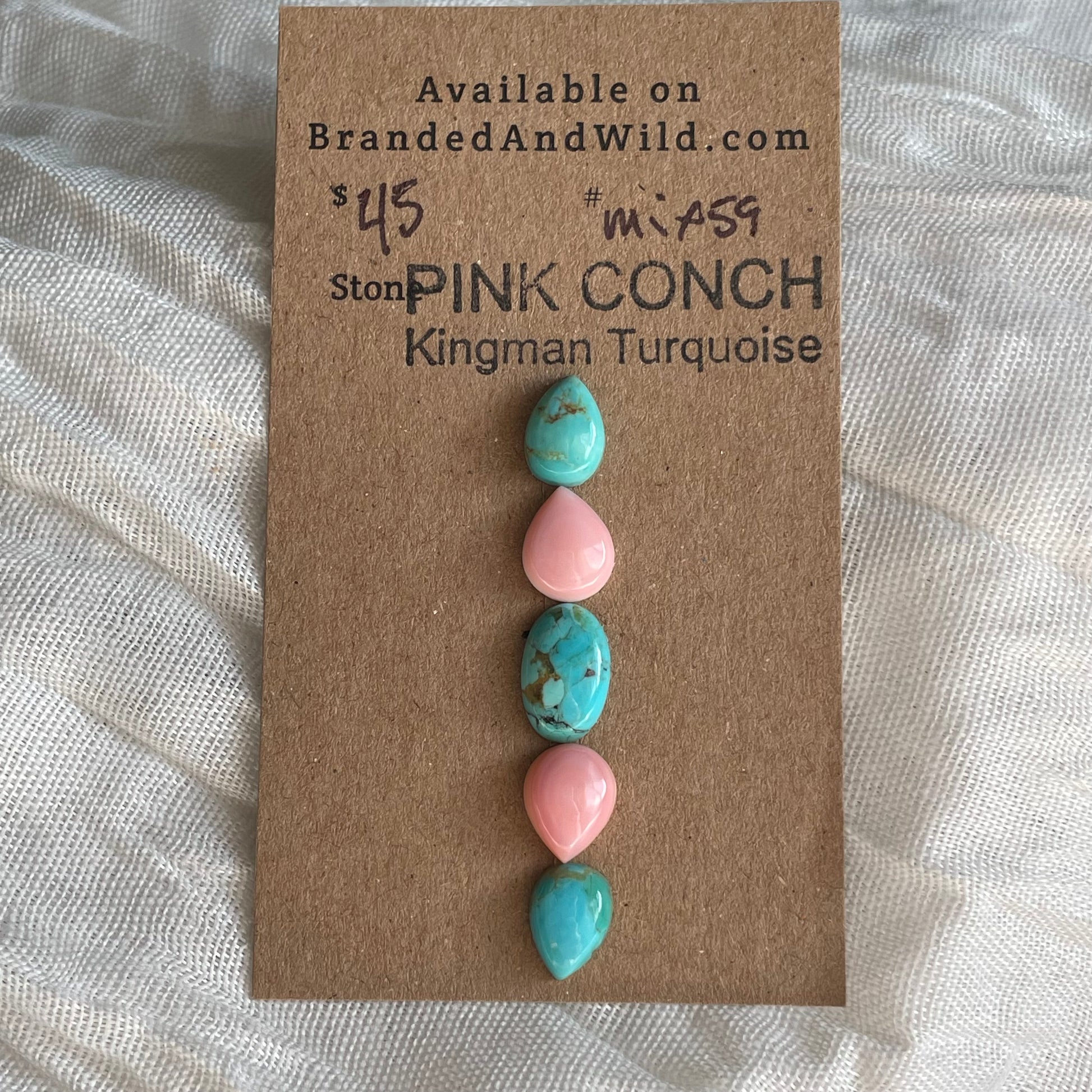 Kingman / Pink Conch Cabochon - MIX59 BFC89D70-6512-484A-89F3-84726699970D Brandedandwild.com