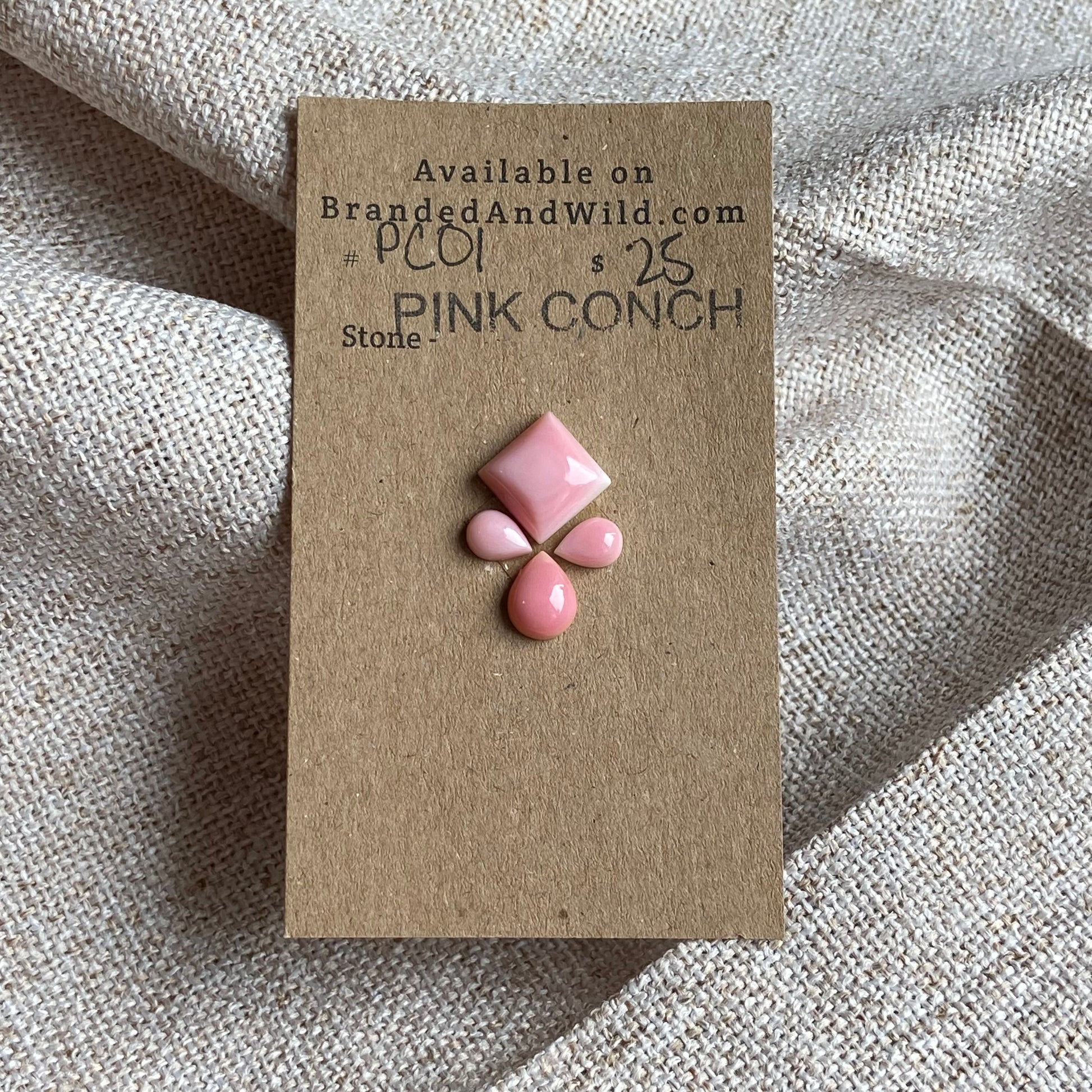 Pink Conch Cabochon - PC01 BFD4ABD7-73AD-466E-A34A-F824E5C52B2B Brandedandwild.com