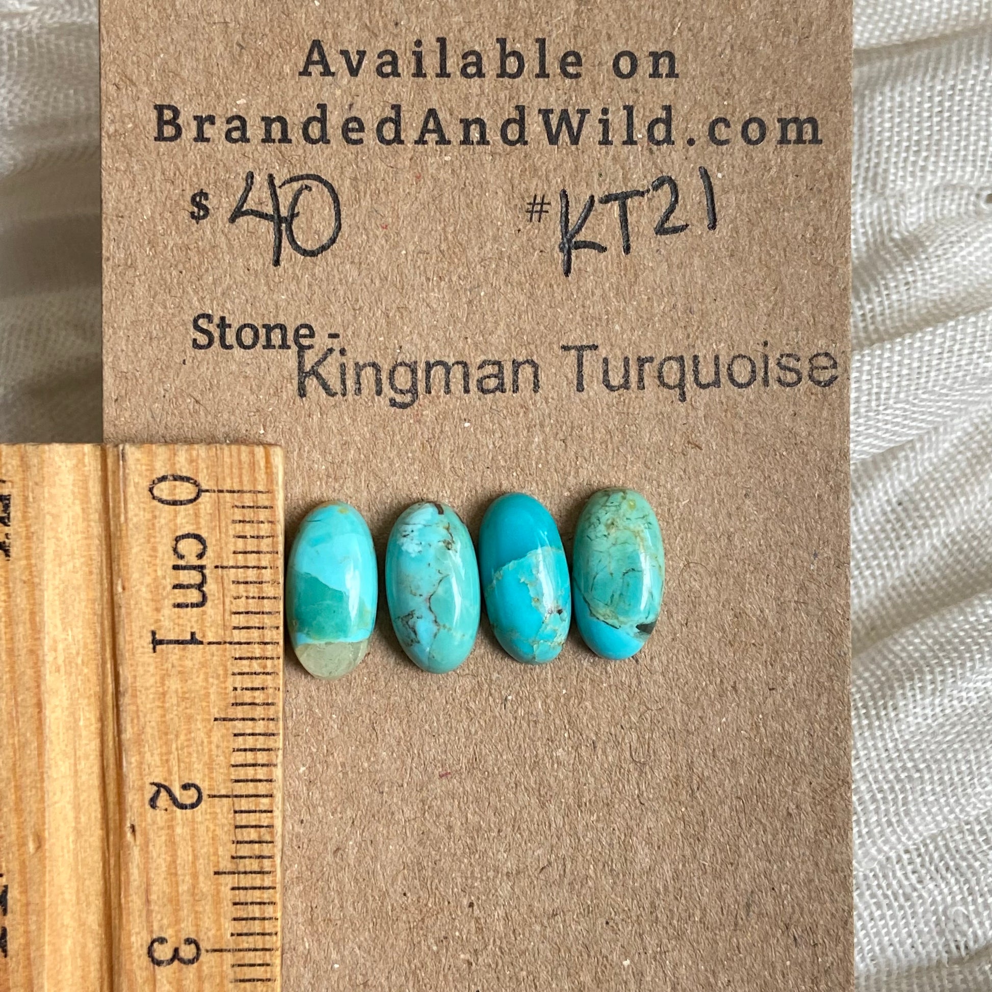 Kingman Turquoise Cabochon - KT21 BFDF31AF-B5BE-400A-A669-5A1DA76B7D37 Brandedandwild.com
