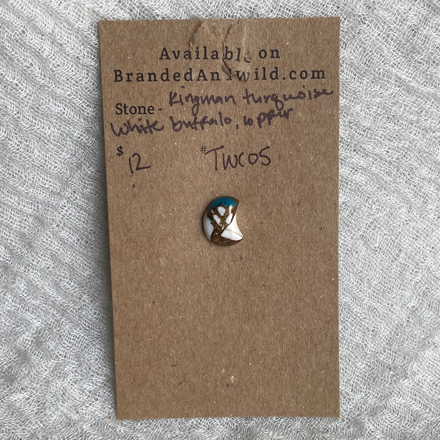 White Buffalo, Turquoise, Copper - Cabochon - TWC05