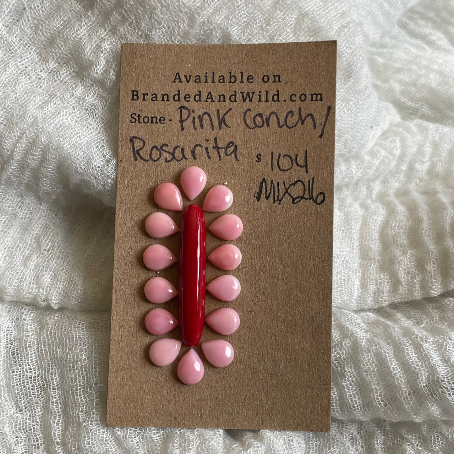 Rosarita / Pink Conch Cabochon - MIX216