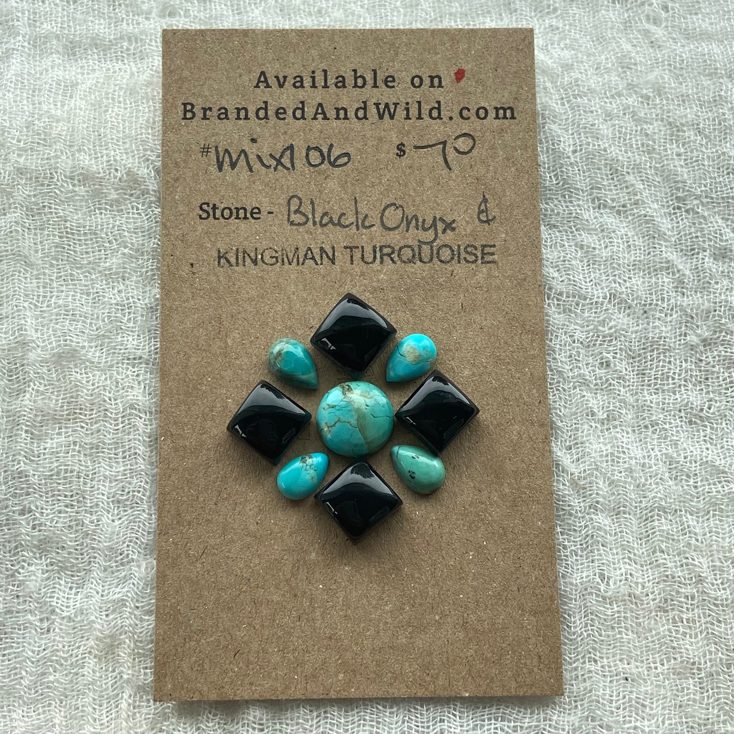 Kingman / Black Onyx Cabochon - Mix106