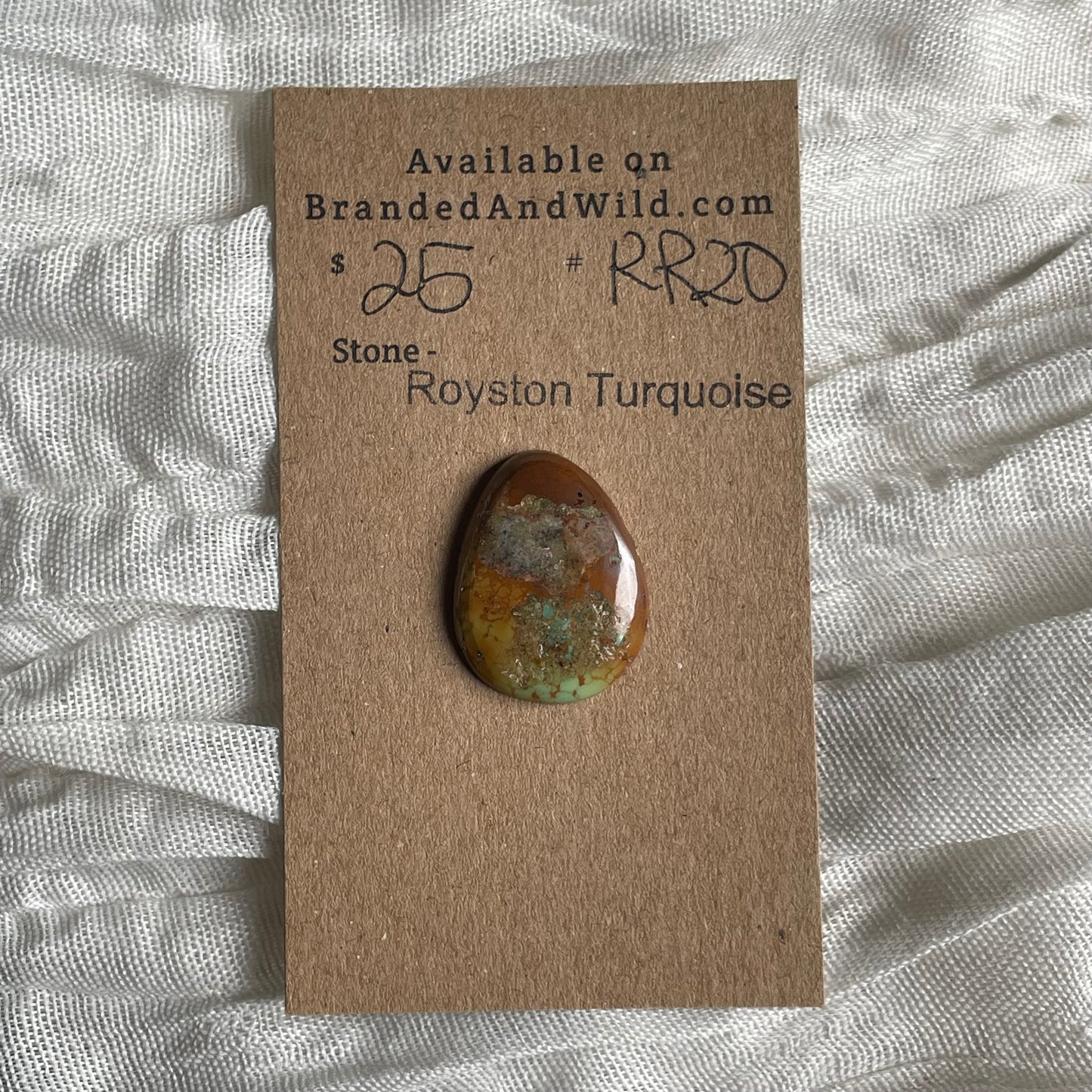 Royston Ribbon Turquoise Cabochon RR20 C044BD6F-C40C-467B-A58A-76C3BBBBA4EC Brandedandwild.com