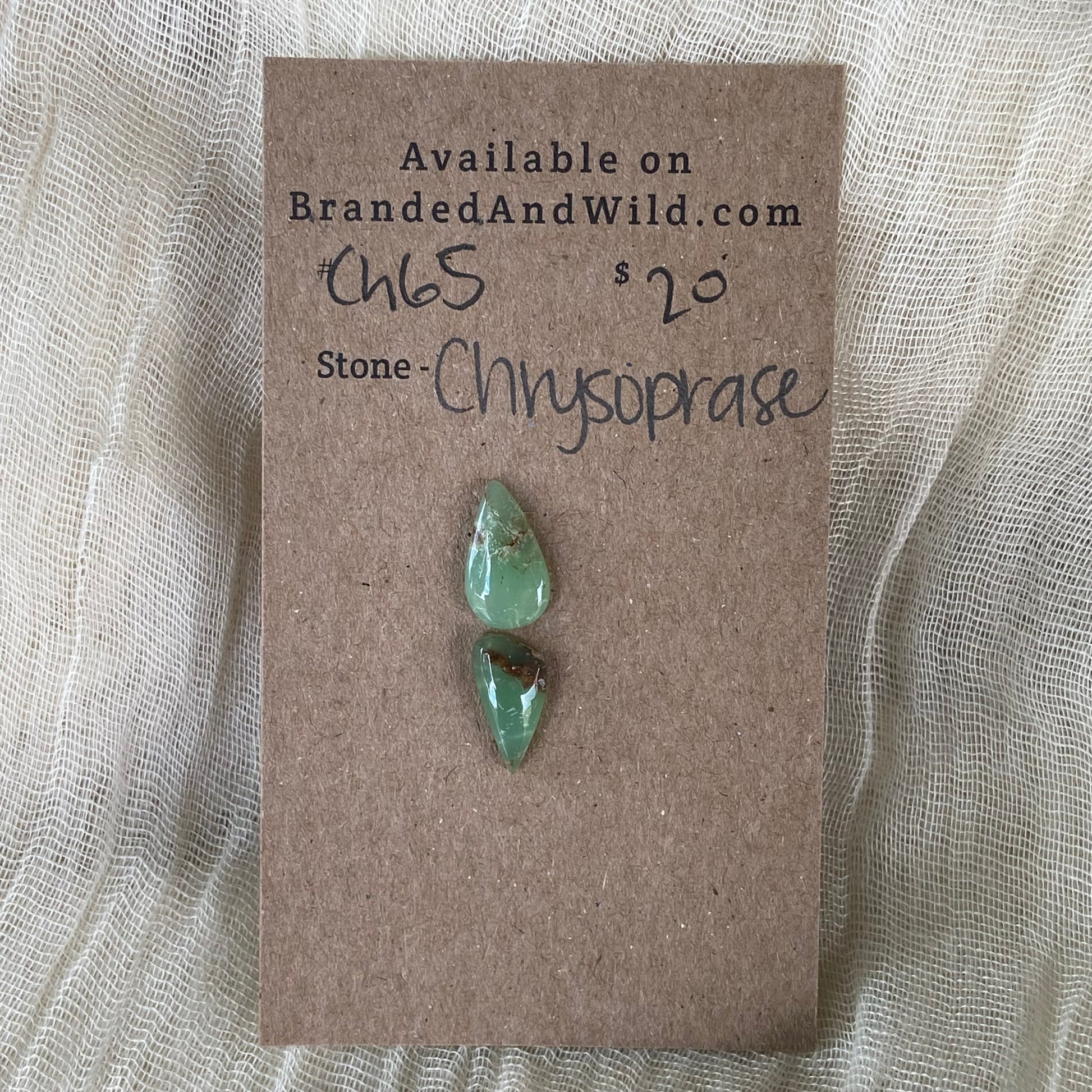 Chrysoprase Cabochon - Ch65 C05AC866-37D2-4D41-AC2A-56C48E8A3621 Brandedandwild.com