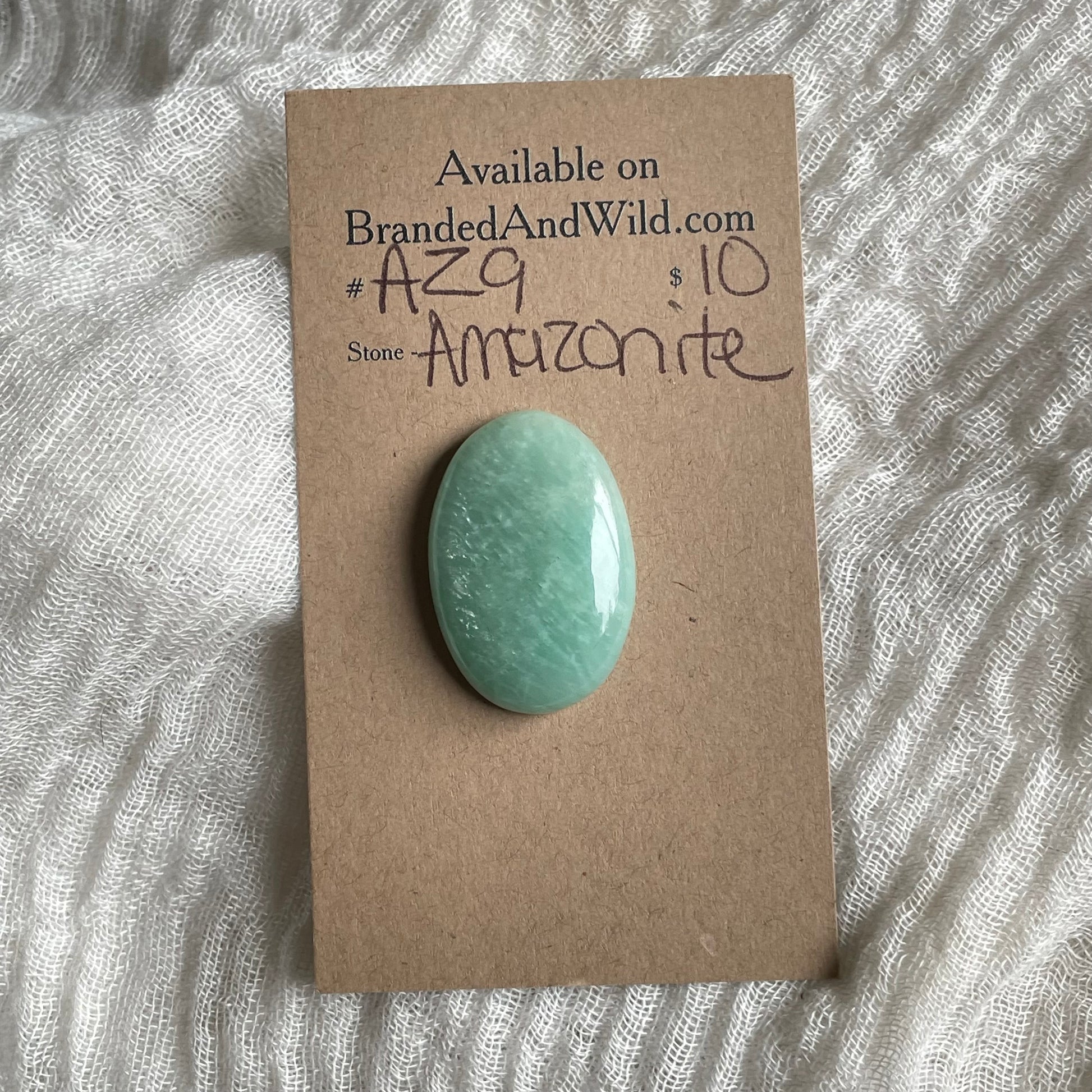 Amazonite Cabochon - AZ9 C06998F0-CAFF-4CD9-8661-60BAF56E355F Brandedandwild.com