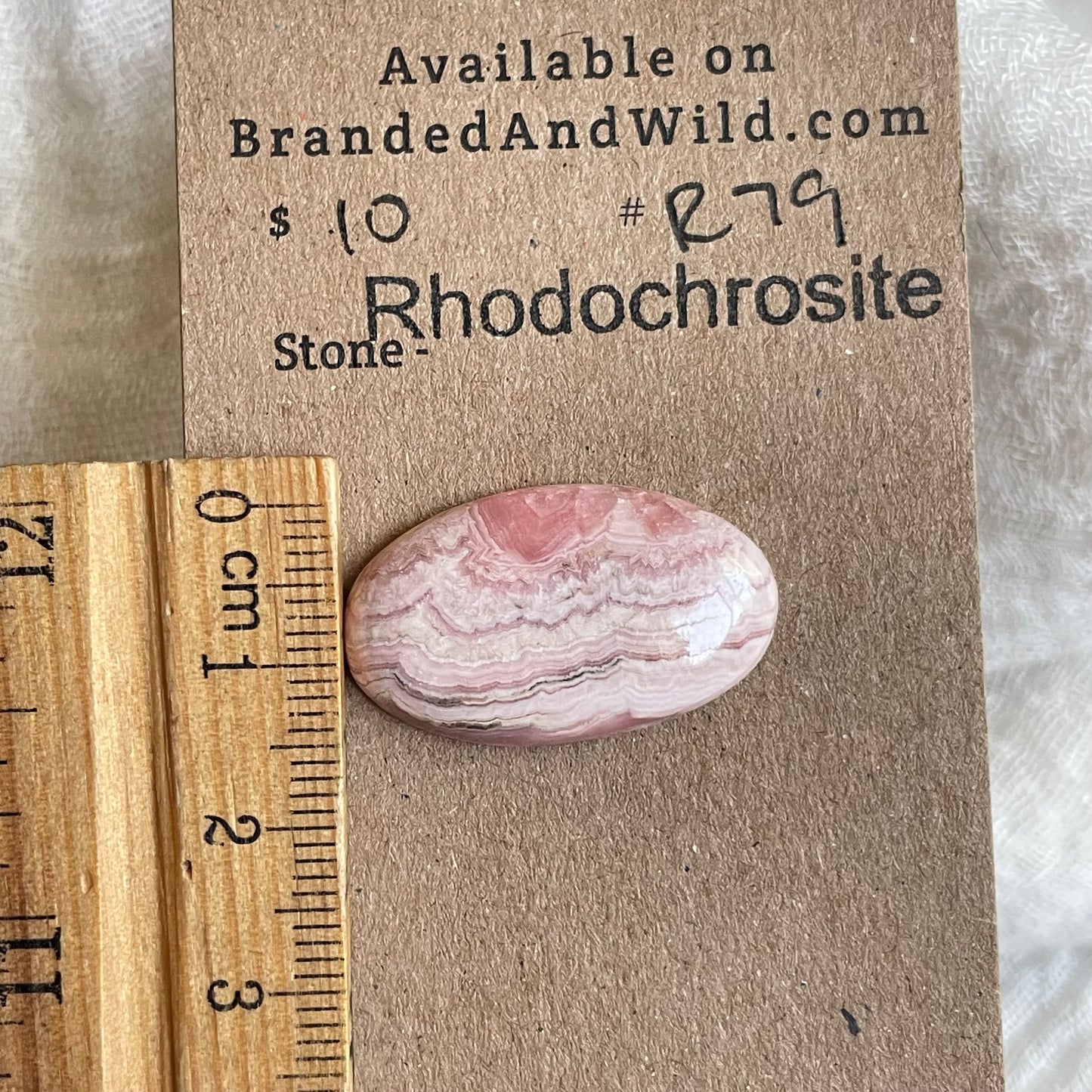 Rhodochrosite Cabochon - R79 C072855D-4FE6-462D-9569-7EAC4EF742E5 Brandedandwild.com