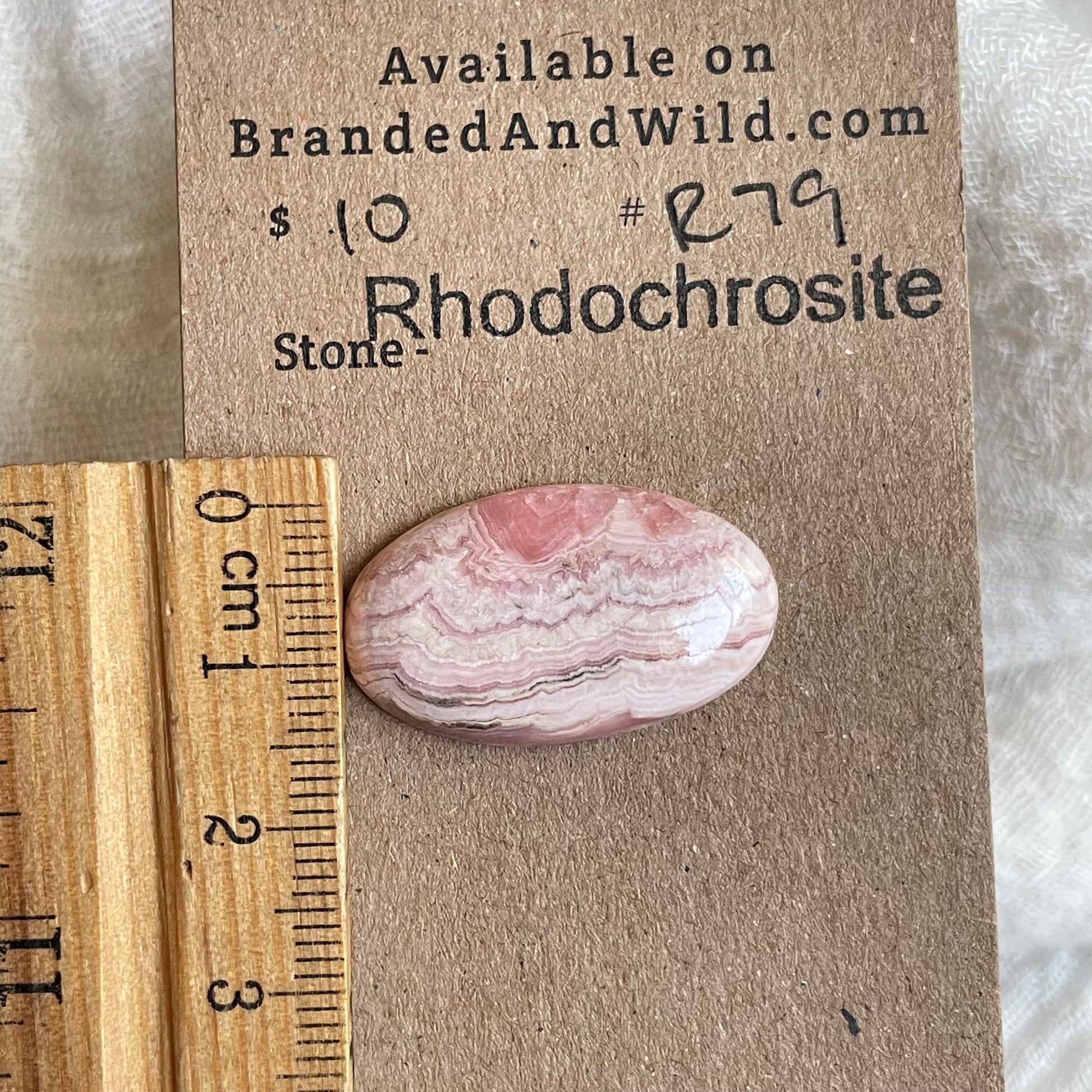 Rhodochrosite Cabochon - R79 C072855D-4FE6-462D-9569-7EAC4EF742E5 Brandedandwild.com