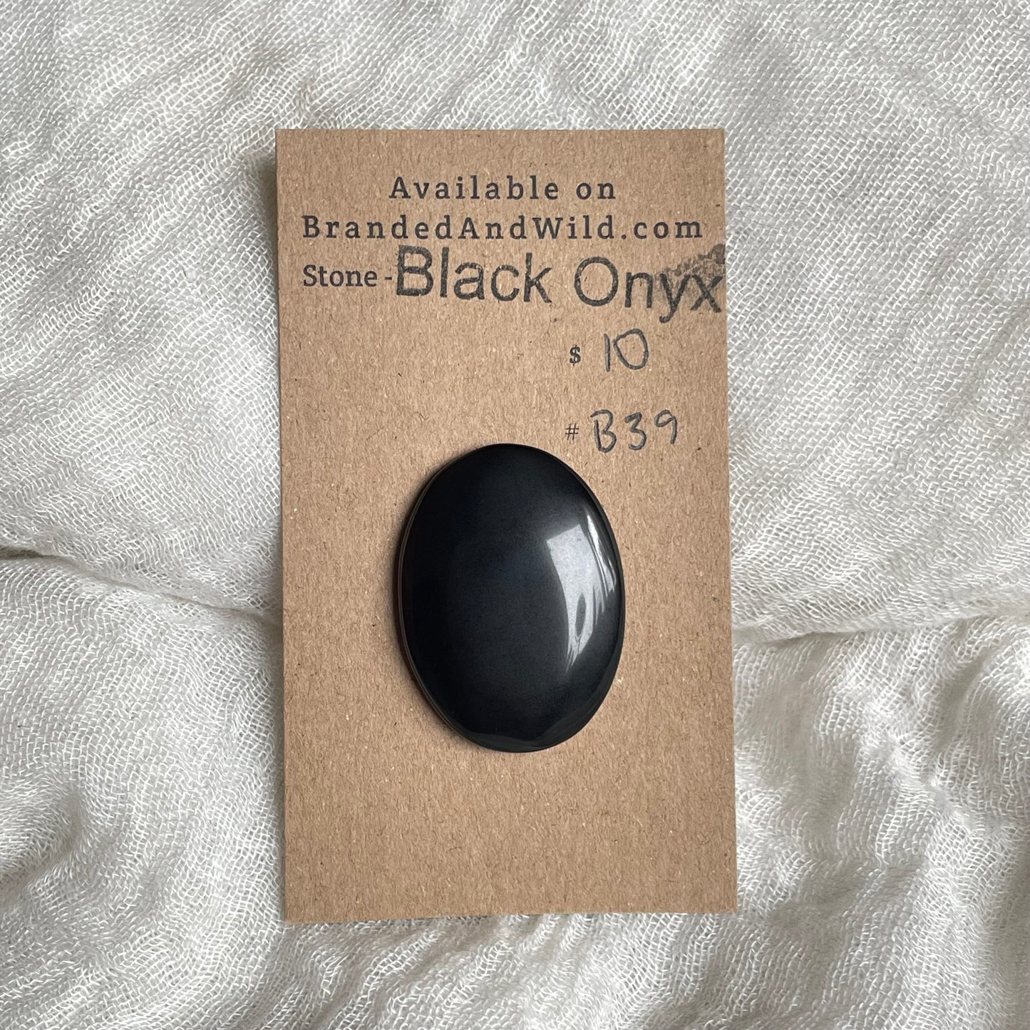 Black Onyx - Cabochon - B39 C0814877-0E3B-4AC1-9A25-69DA10E12928 Brandedandwild.com