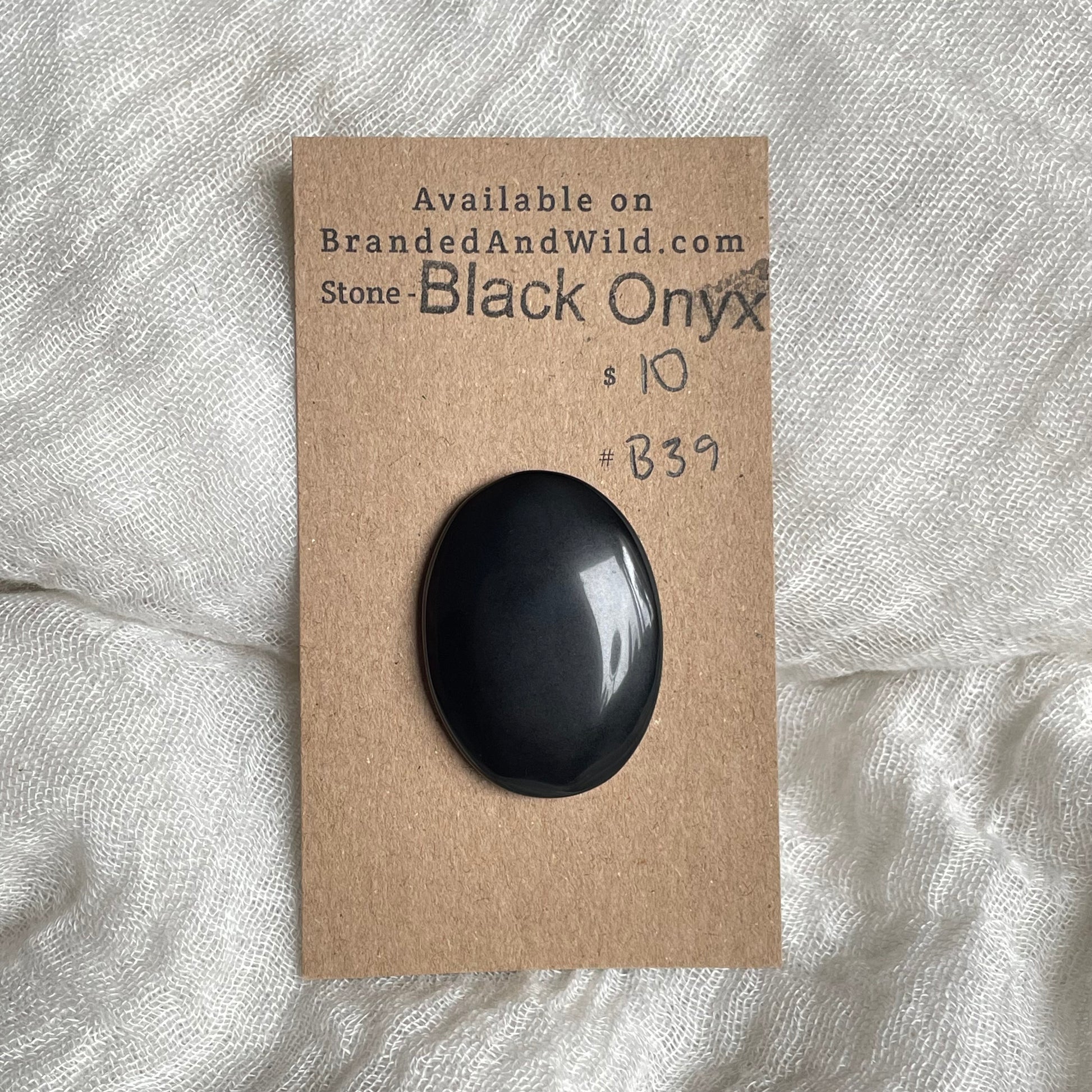 Black Onyx - Cabochon - B39 C0814877-0E3B-4AC1-9A25-69DA10E12928 Brandedandwild.com