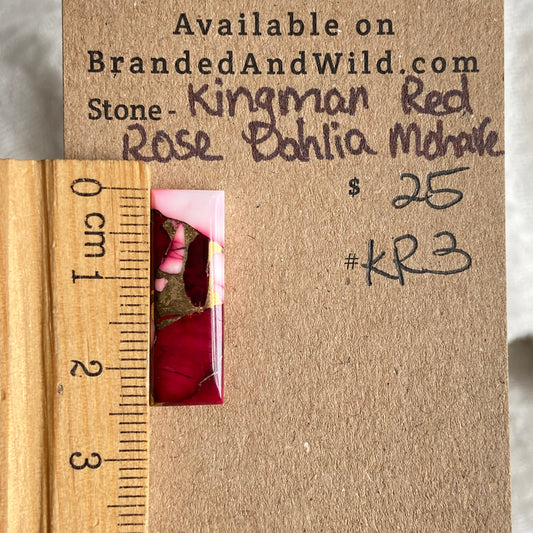 Kingman Red Dahlia Rose Mohave cabochon - KR3