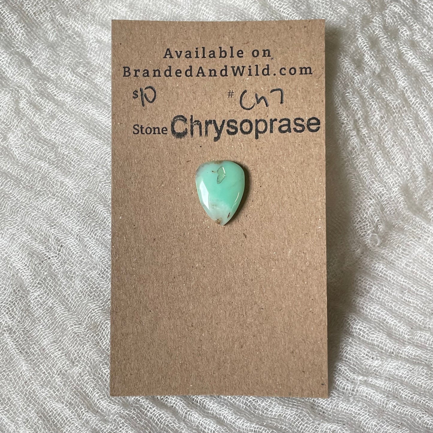 Chrysoprase Cabochon - Ch7 C0C84969-B1FB-4C7B-B24D-50B387EE2F94 Brandedandwild.com
