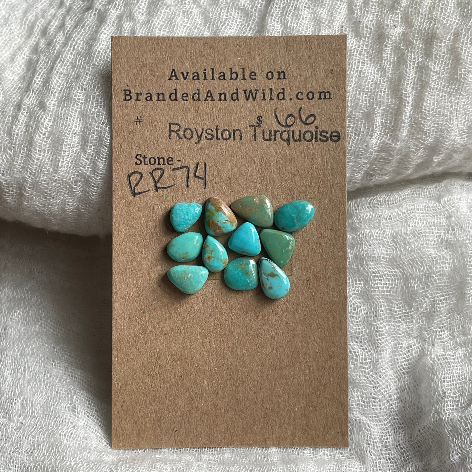 Royston Turquoise cabochon - RR74 C0D37376-2BA5-48FB-BEDC-ABB077D456F8 Brandedandwild.com