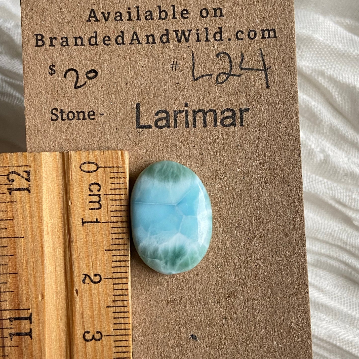 Larimar Cabochon - L24 C0DD6560-A93D-4E04-BC8E-F3BBD84F5572 Brandedandwild.com