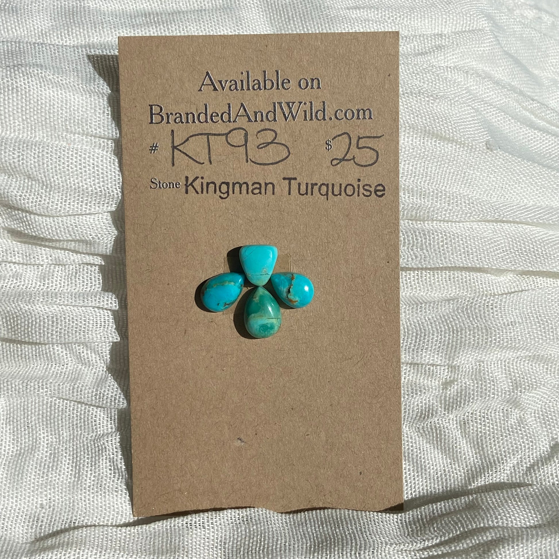 Kingman Turquoise Cabochon - KT93 C0E1AB45-A5EC-4D00-A002-F305E4361238 Brandedandwild.com