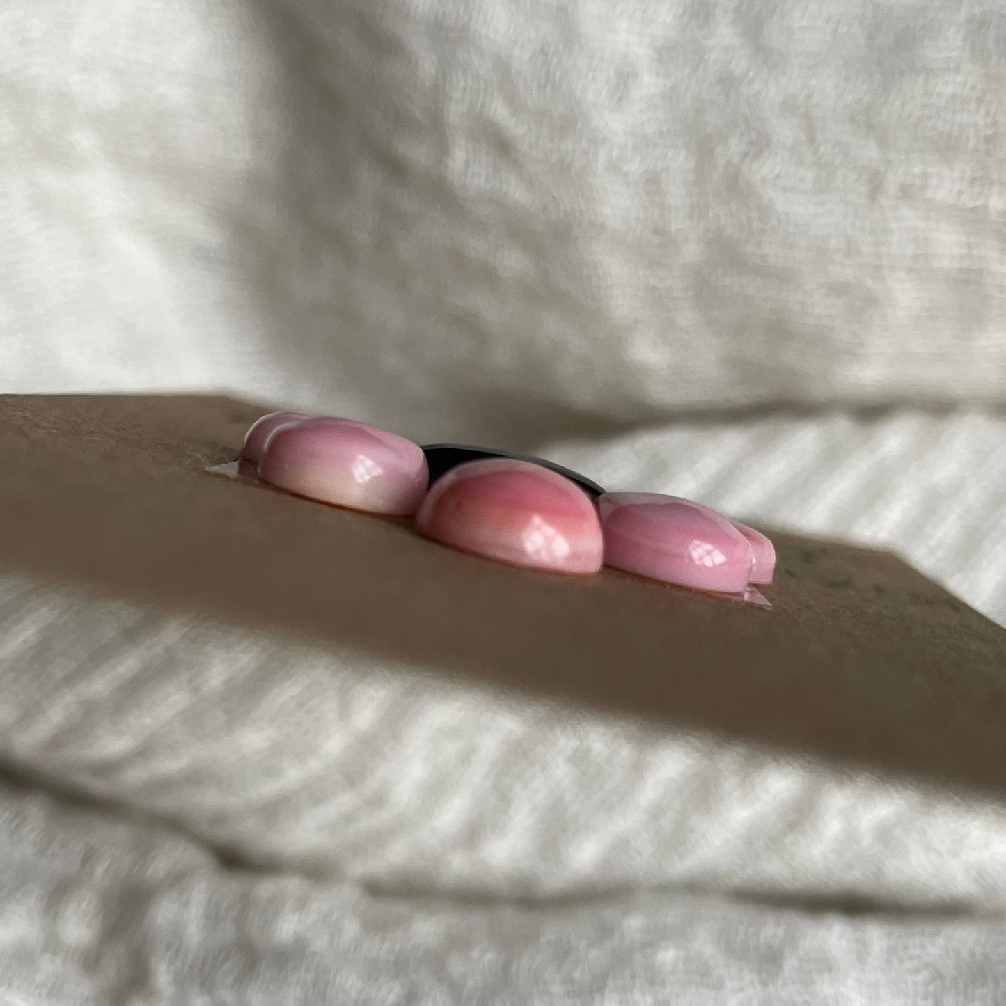 Black Onyx / Pink Conch Cabochon - MIX59 C0F2DA2A-5C58-40C9-AD72-93626BA15A57 Brandedandwild.com