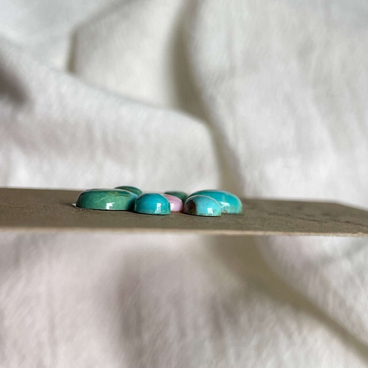 Pink Conch / Kingman Turquoise Cabochon - PK76