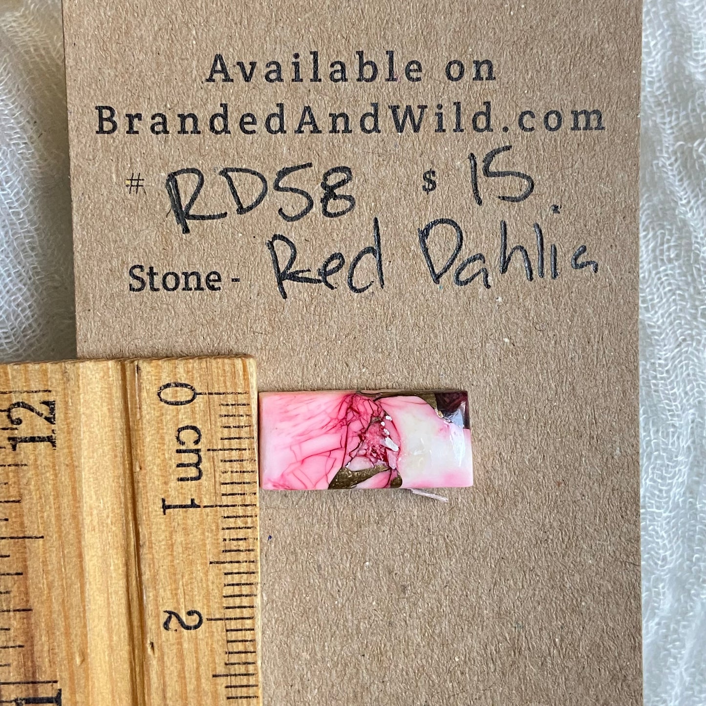 Red Dahlia Cabochon - RD58