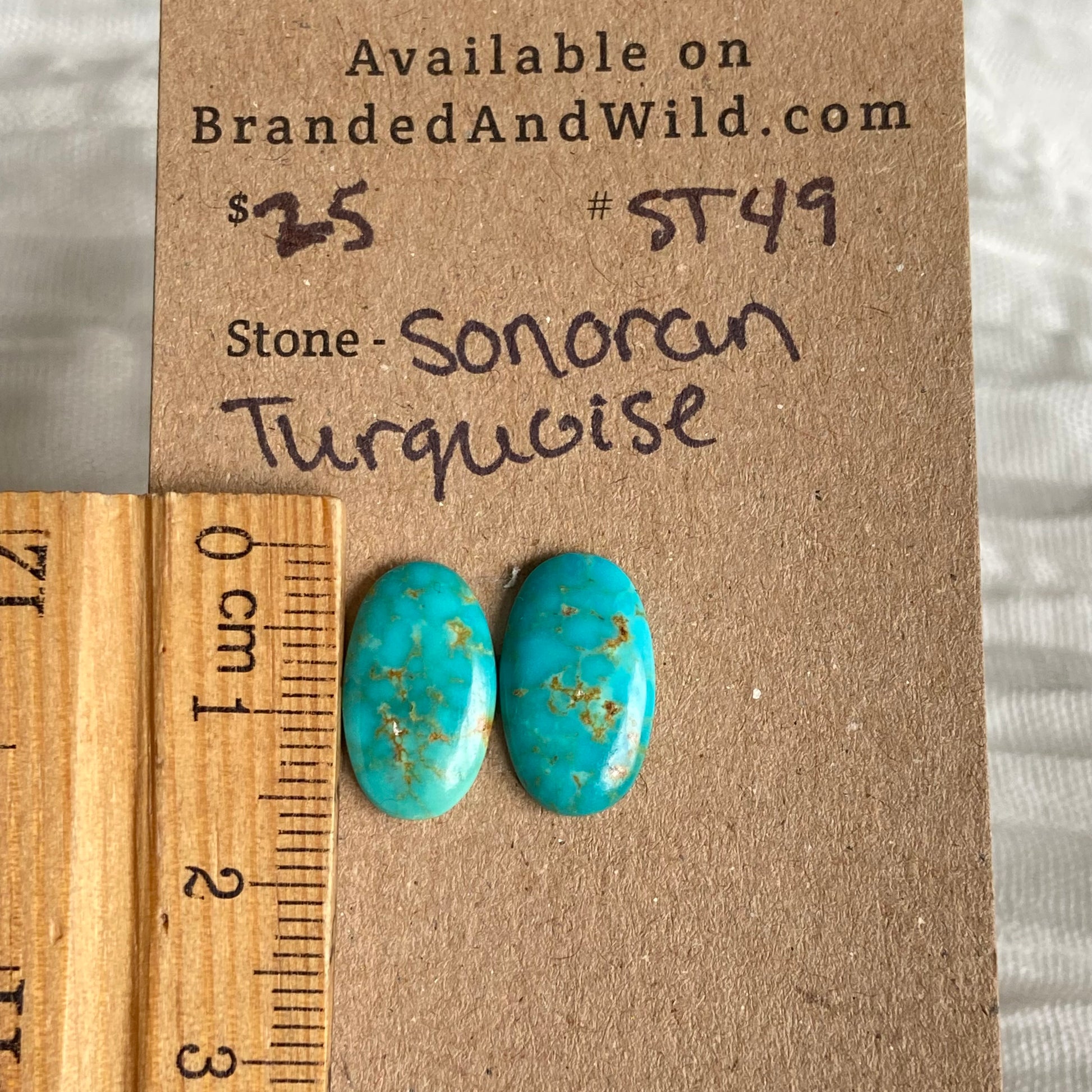 Sonoran Turquoise Cabochon - ST49 C170E1B2-6718-41D0-90A7-10583B74F432 Brandedandwild.com