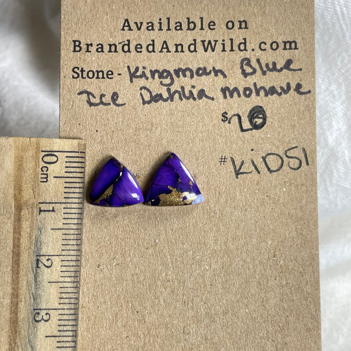 Kingman Ice Blue Dahlia Cabochon - KiD51 C1A510F8-7E07-4D30-A9D0-3ED89690A265 Brandedandwild.com