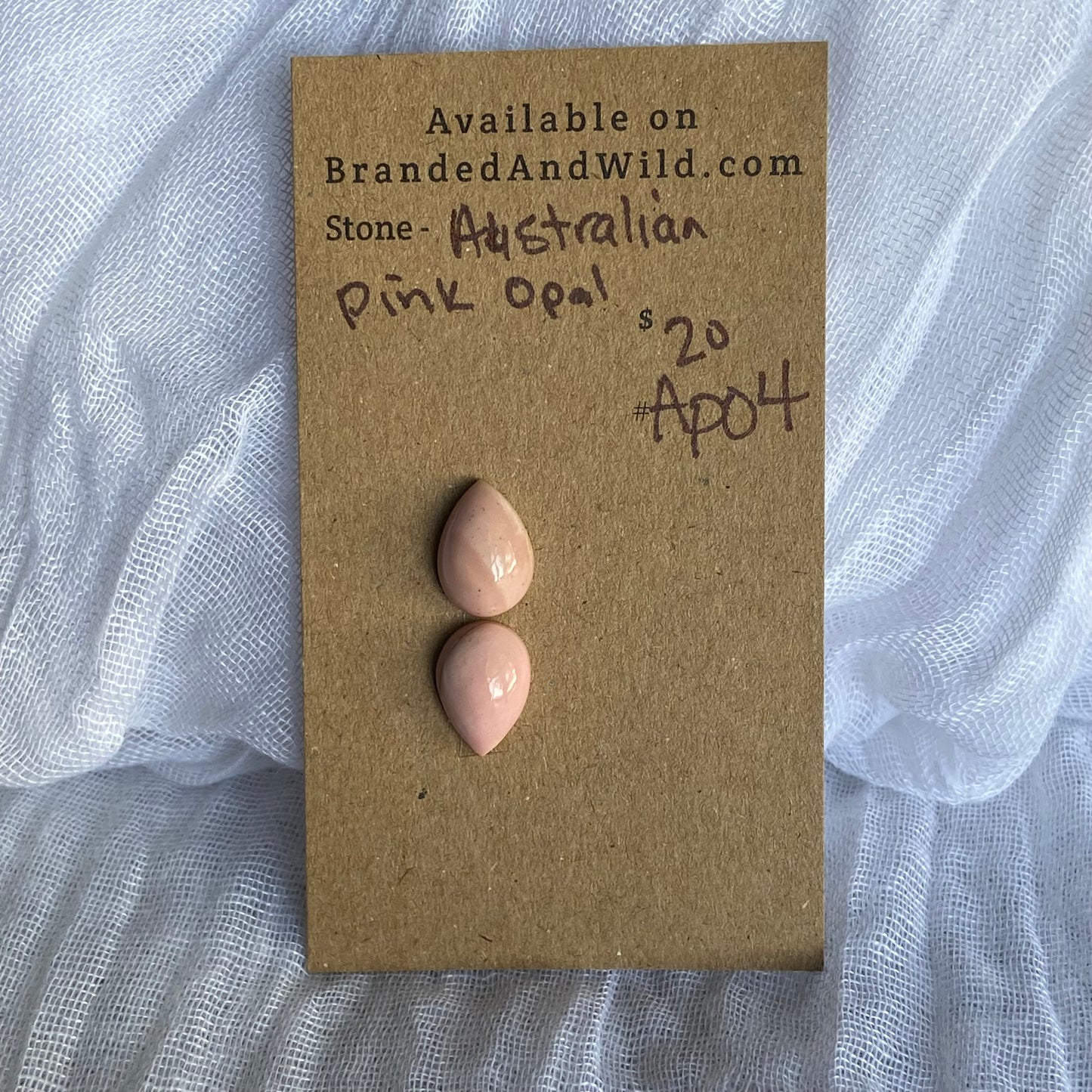 Australian Pink Opal Cabochon - APO4 C1C62F65-BAF0-4813-A9DE-9120F92A3987 Brandedandwild.com