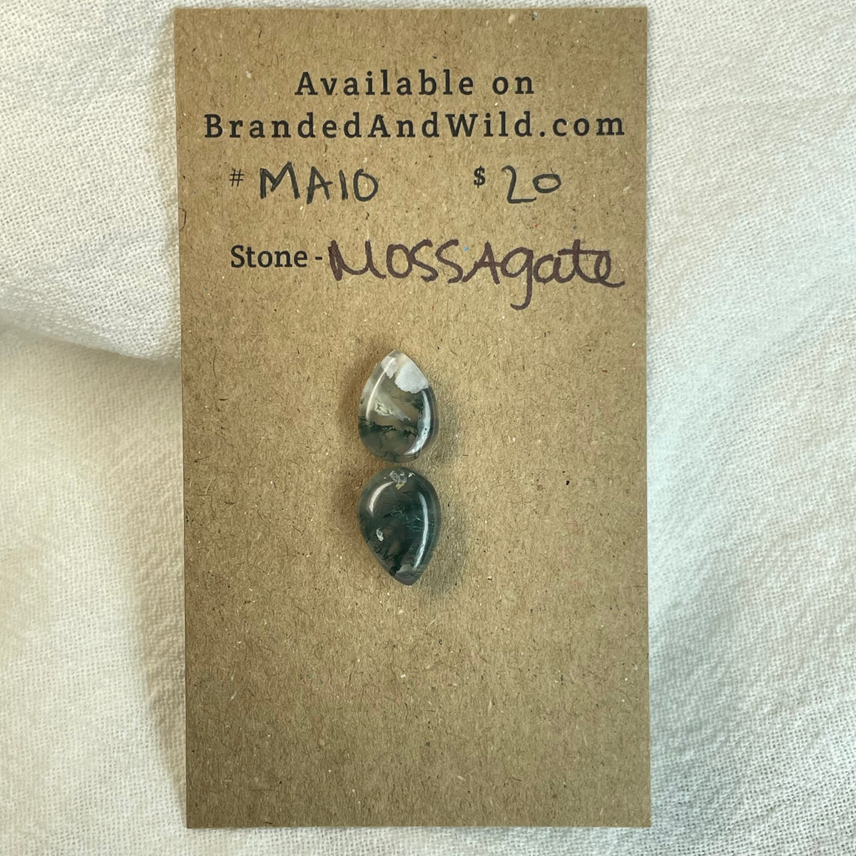 Moss Agate Cabochon - MA10 C1DF8A5B-9B9D-422D-BB69-157E77AD3CEC Brandedandwild.com