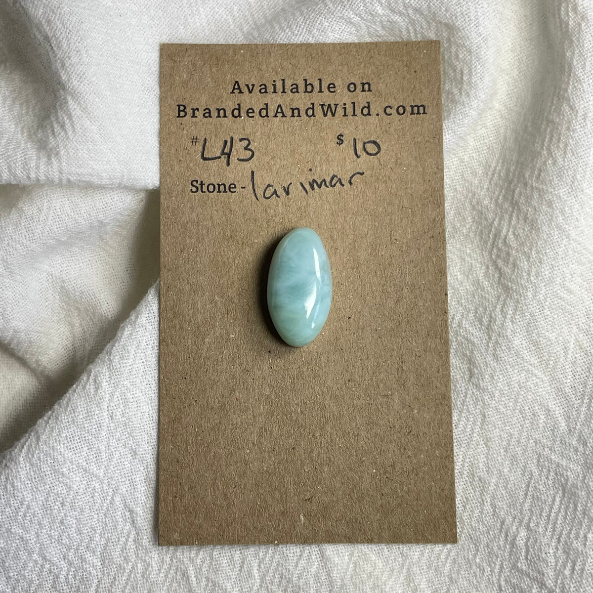 Larimar Cabochon - L43 C1E0B720-E1D6-4E76-AFA2-89917D5A5908 Brandedandwild.com