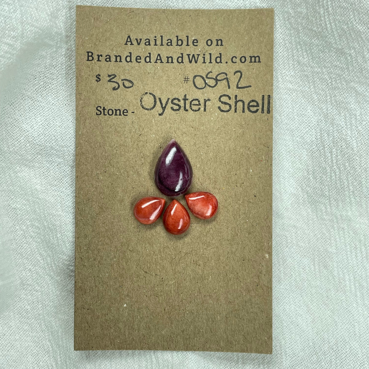 Oyster Shell Cabochon - OS92 C20D3052-8FA7-497B-85BB-E87EA47739E7 Brandedandwild.com