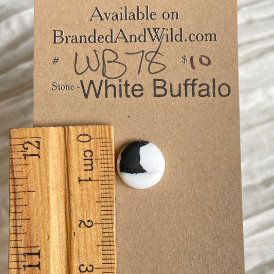 White Buffalo Cabochon - WB78 C2149308-CB96-4954-B4DD-2324F1D97EFE Brandedandwild.com