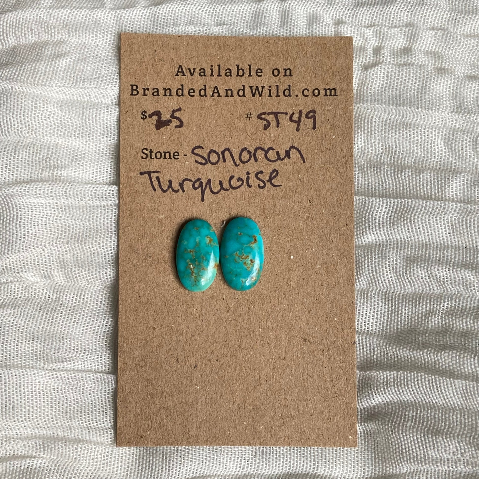 Sonoran Turquoise Cabochon - ST49 C233903E-8427-4C5F-9FD9-4FF62868CFA3 Brandedandwild.com