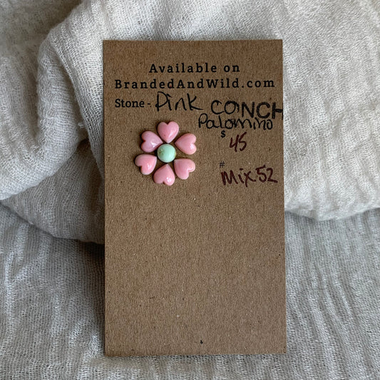 Palomino / Pink Conch Cabochon - Mix52