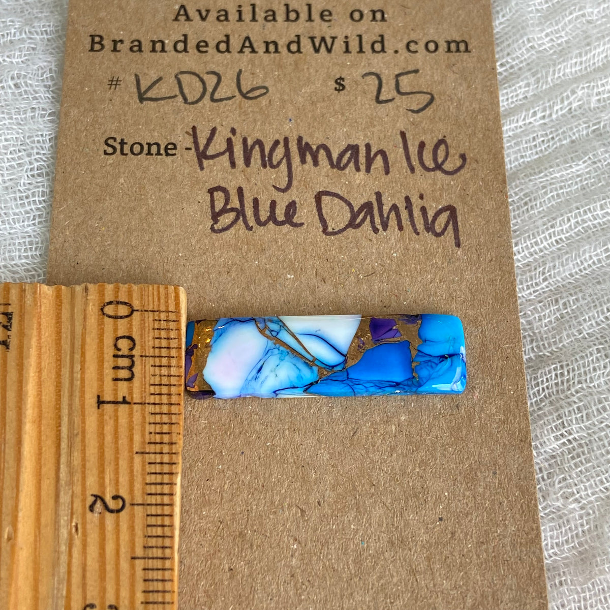 Kingman Ice Blue Dahlia Cabochon - KD26