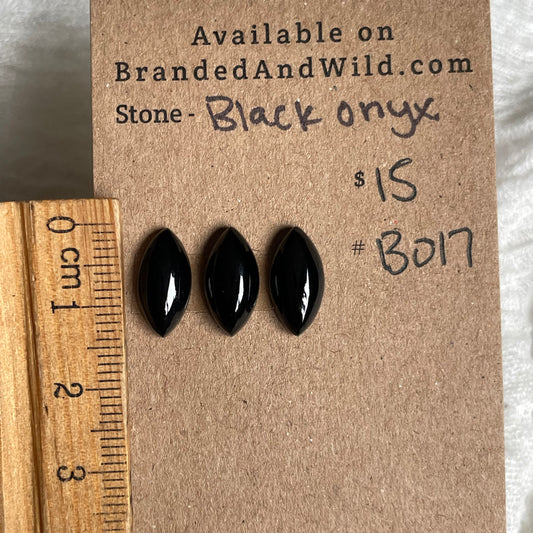Black Onyx - Cabochon - B017 C28DE815-74A4-4B40-AAEF-2FE98125B54E Brandedandwild.com