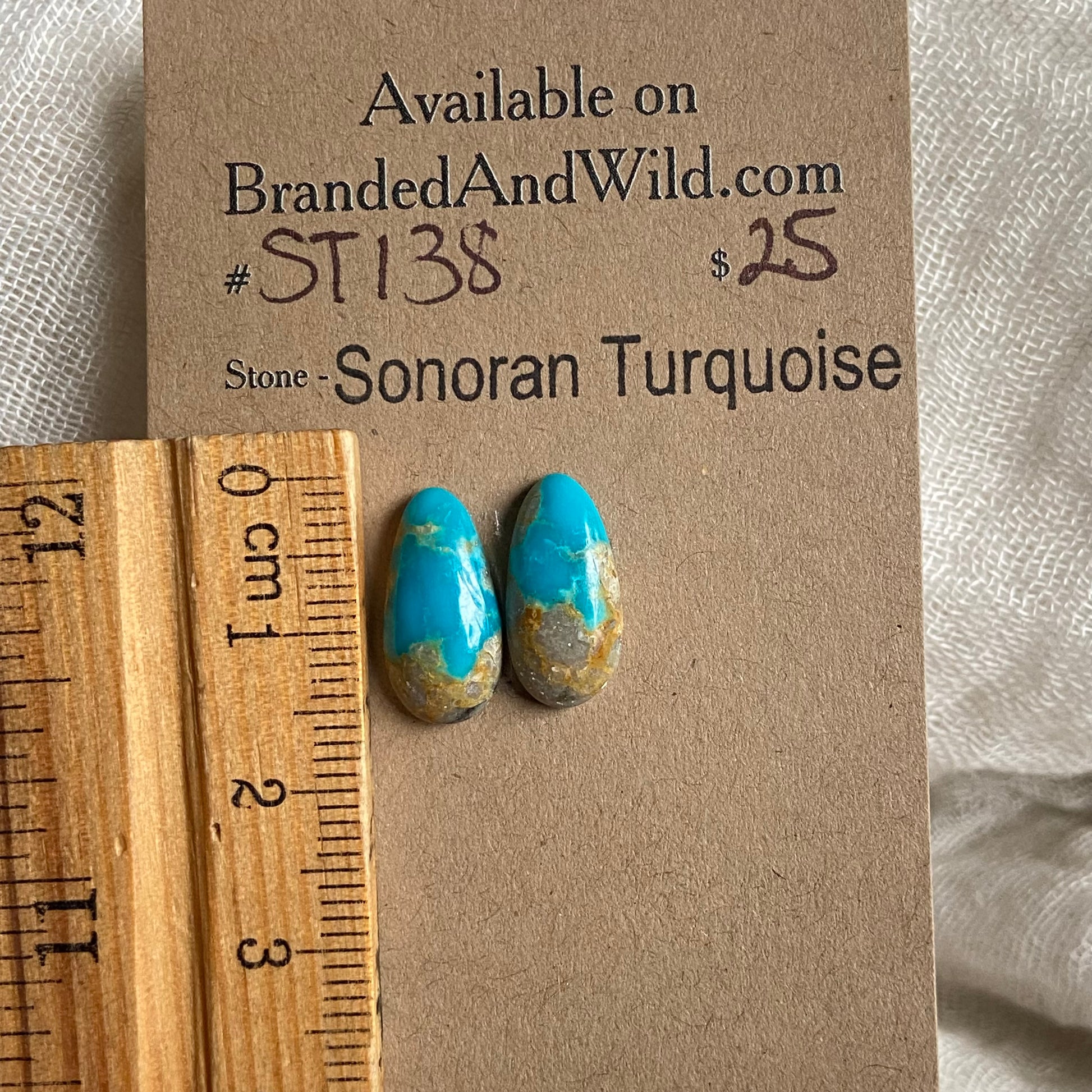 Sonoran Turquoise Cabochon - ST138 C28FC1B8-B6B1-4C62-908D-752BAD5369F5 Brandedandwild.com