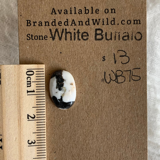 White Buffalo Cabochon - WB75