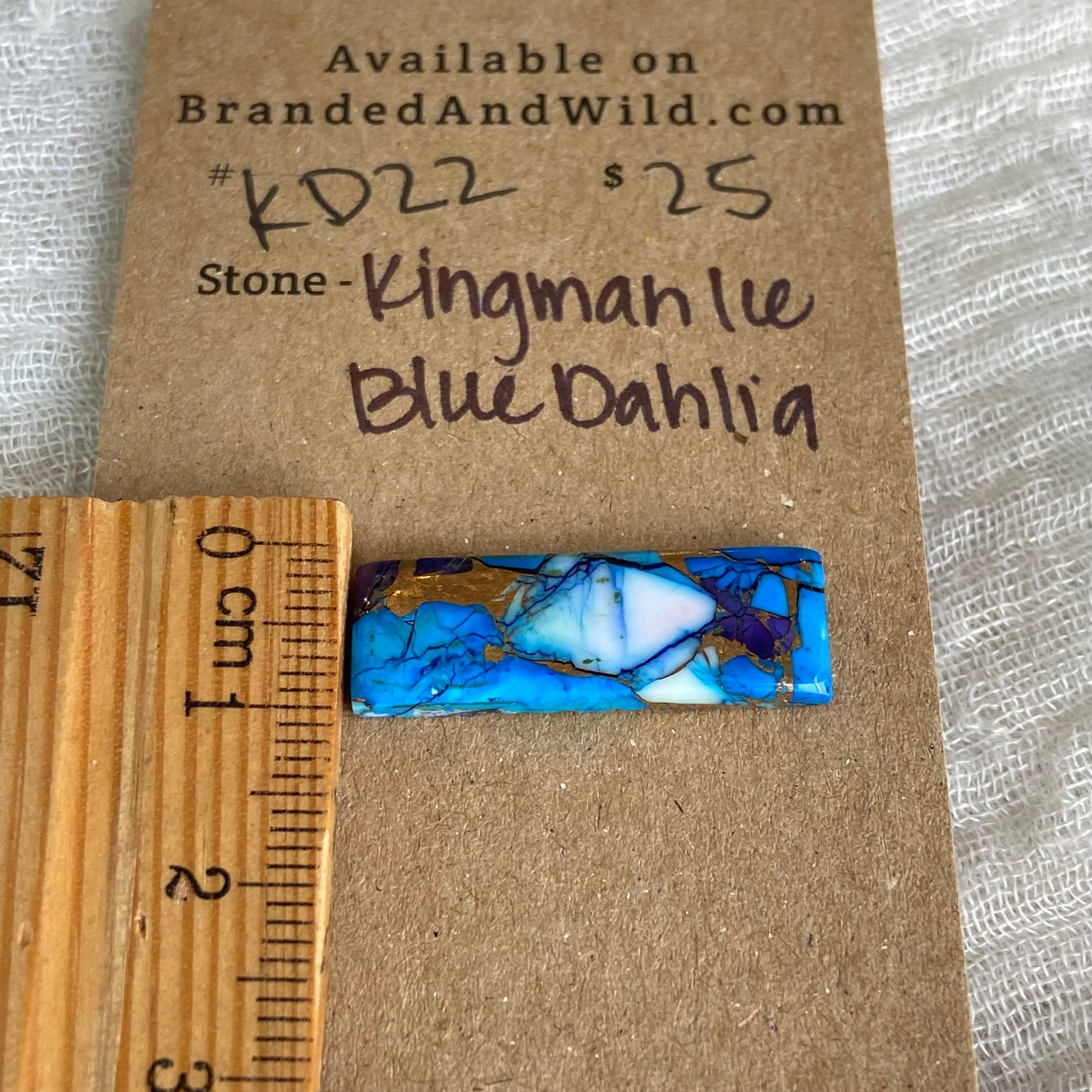 Kingman Ice Blue Dahlia Cabochon - KD22