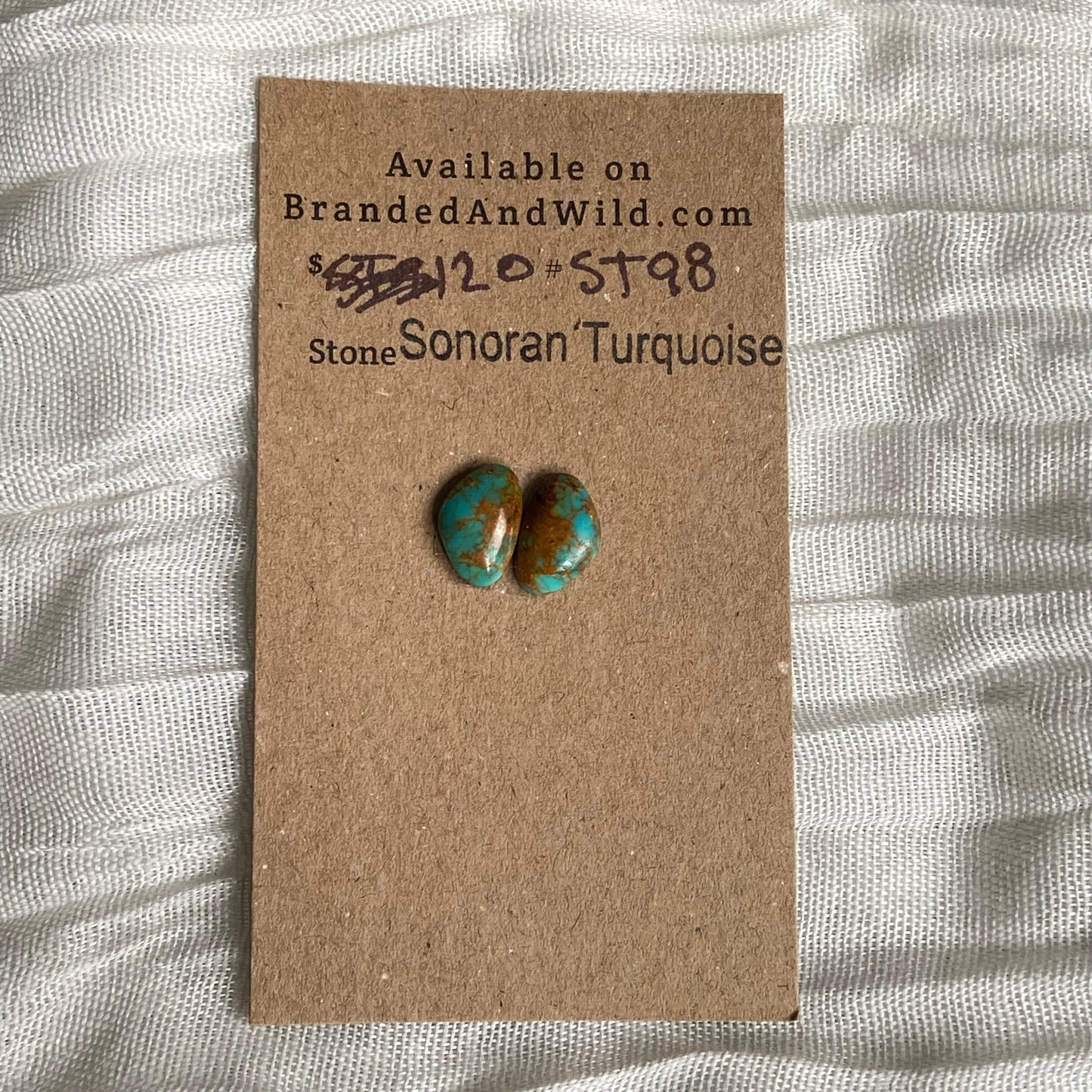 Sonoran Turquoise Cabochon - ST98 C2BDA02B-6F44-40F0-947F-72EB77C5AB44 Brandedandwild.com