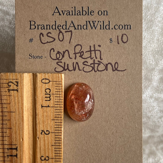 Confetti Sunstone Cabochon - CS07 C2C774DB-50DF-4123-BAE4-EE5B0F1997FF Brandedandwild.com