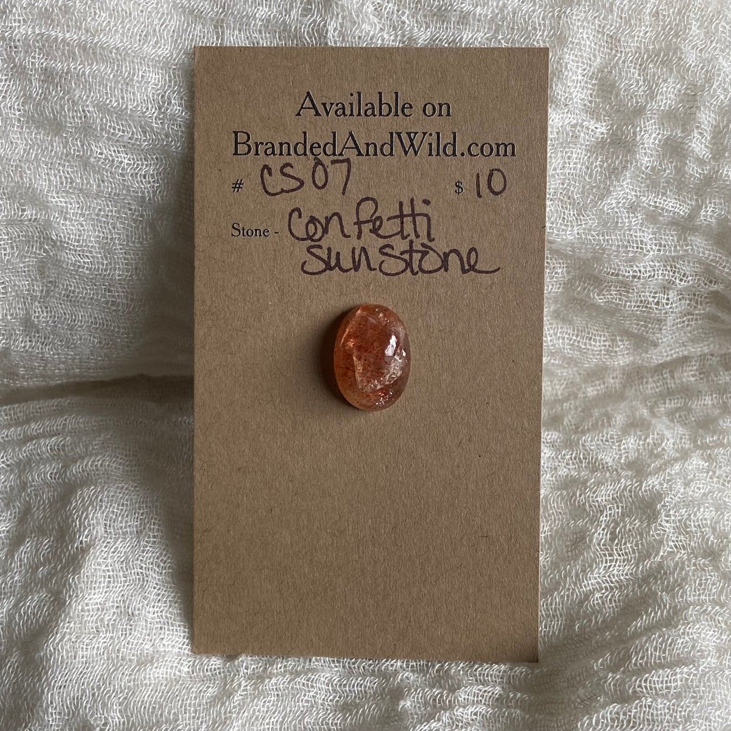 Confetti Sunstone Cabochon - CS07 C2F2F06A-0FCF-4118-A1B9-8D31CDB38E0D Brandedandwild.com