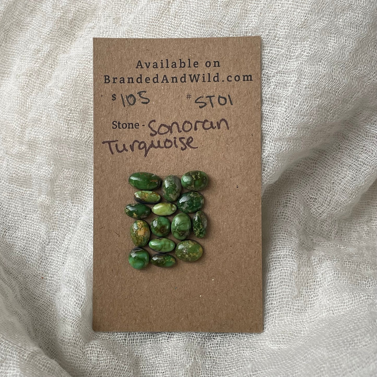 Sonoran Turquoise Cabochon - ST01 C316FD09-9217-4A74-93AE-C01AF394EFB6 Brandedandwild.com