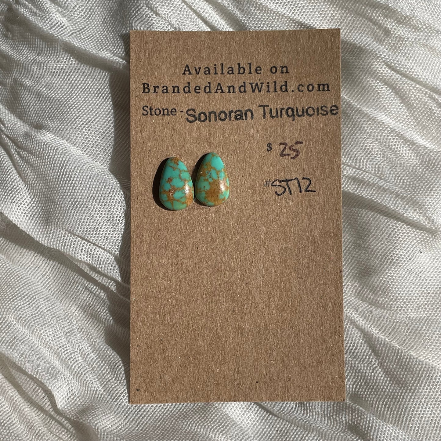 Sonoran Turquoise Cabochon - ST12 C31912A6-5C70-48D8-BF81-75933E5BADDE Brandedandwild.com