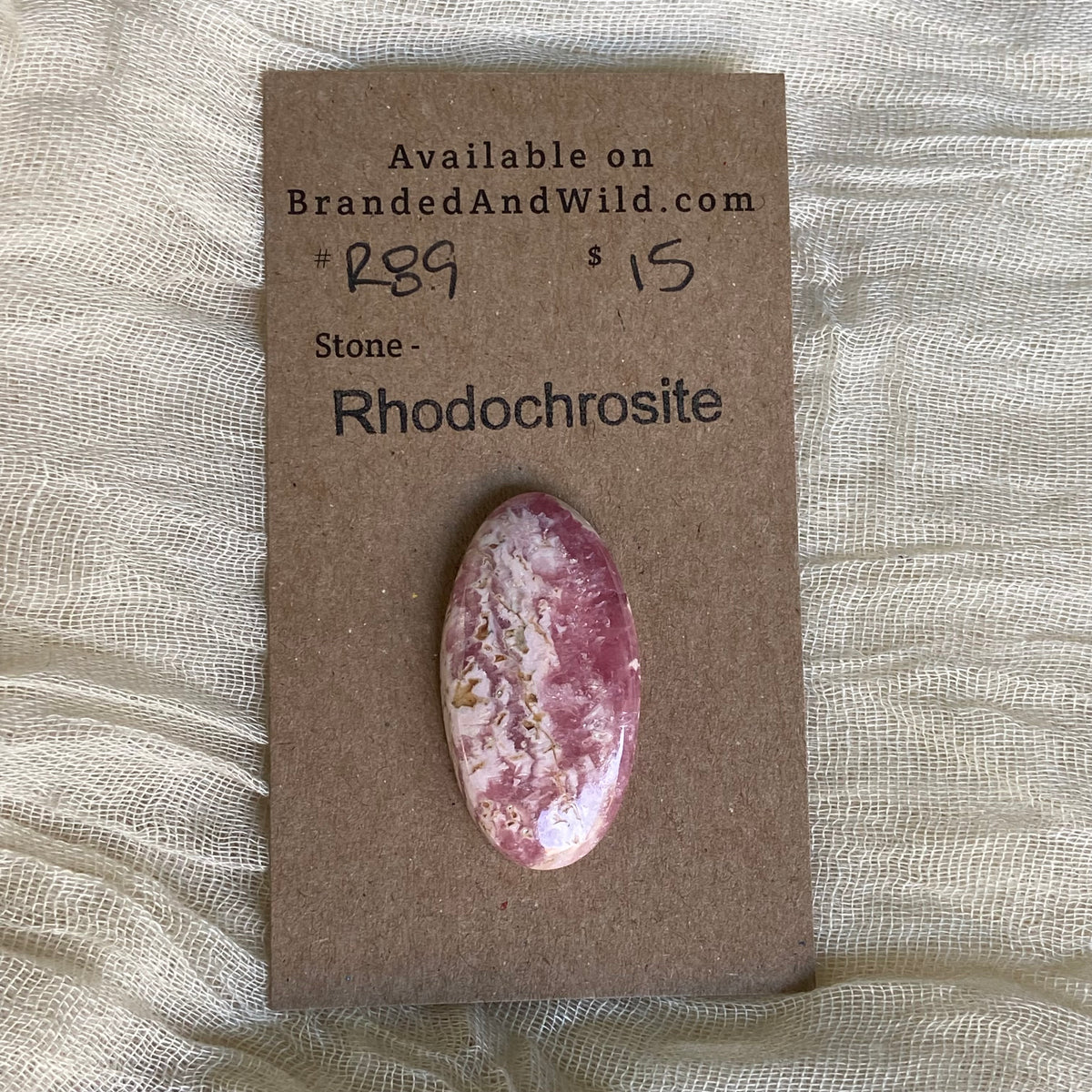 Rhodochrosite Cabochon - R89 C3232CD9-F02A-4066-9C51-8A02E348BABF Brandedandwild.com
