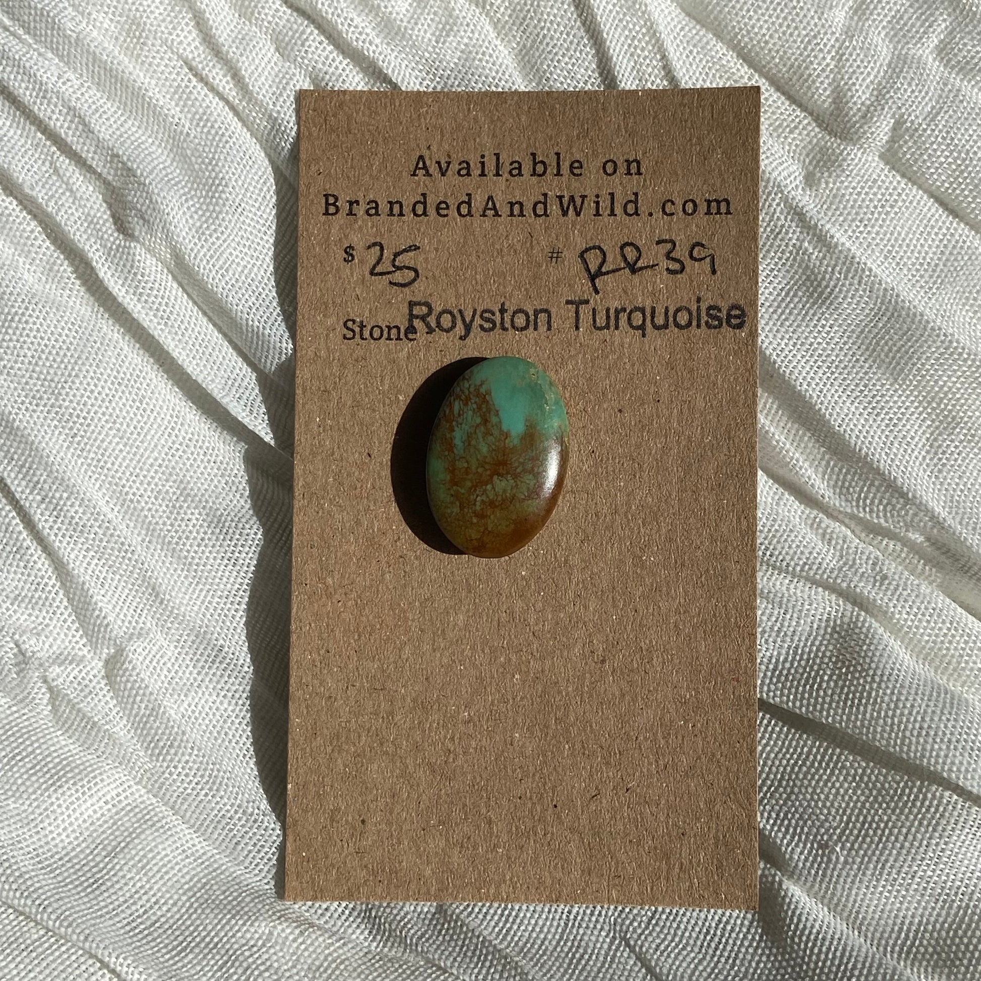 Royston Ribbon Turquoise Cabochon RR39 C3237A33-9429-4A86-BF32-8A8C5854FD9A Brandedandwild.com