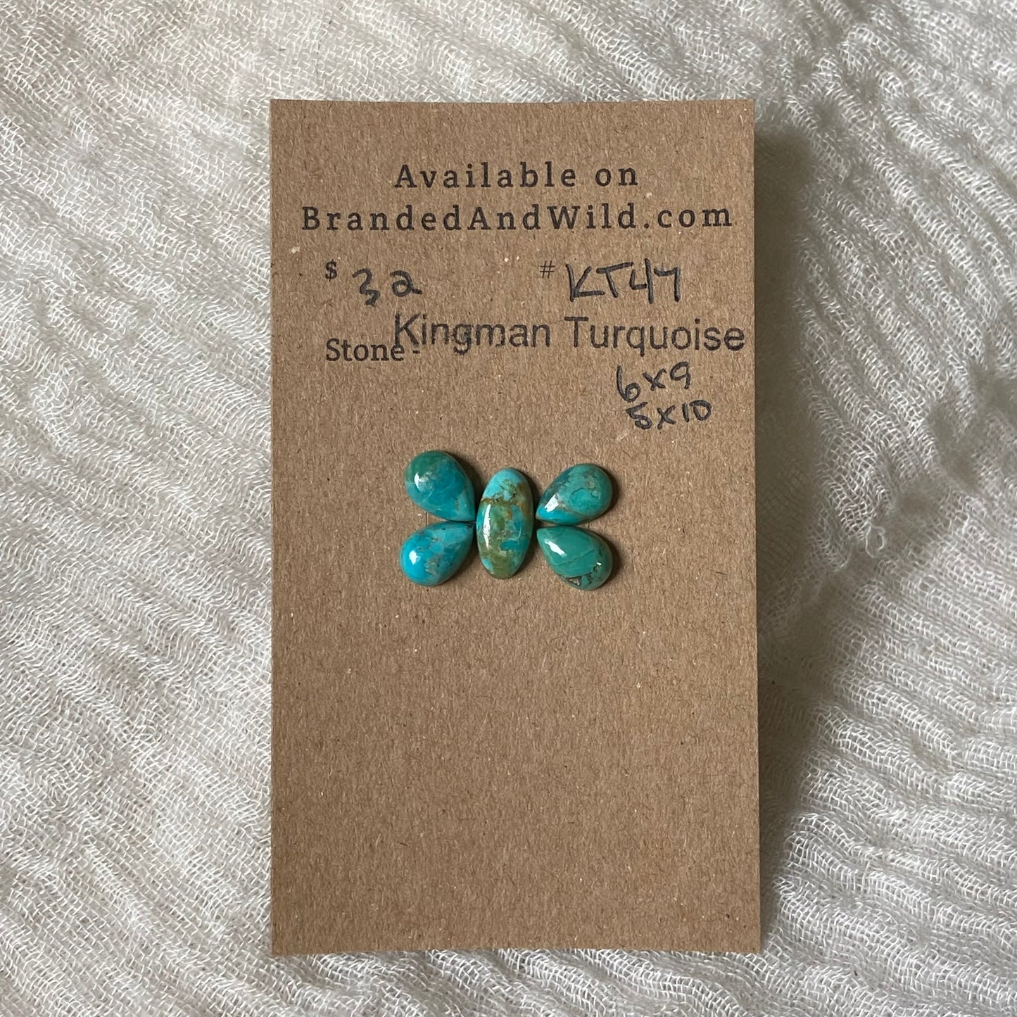 Kingman Turquoise Cabochon - KT47 C3347B58-099D-44AA-8108-29D38A0EF7DE Brandedandwild.com