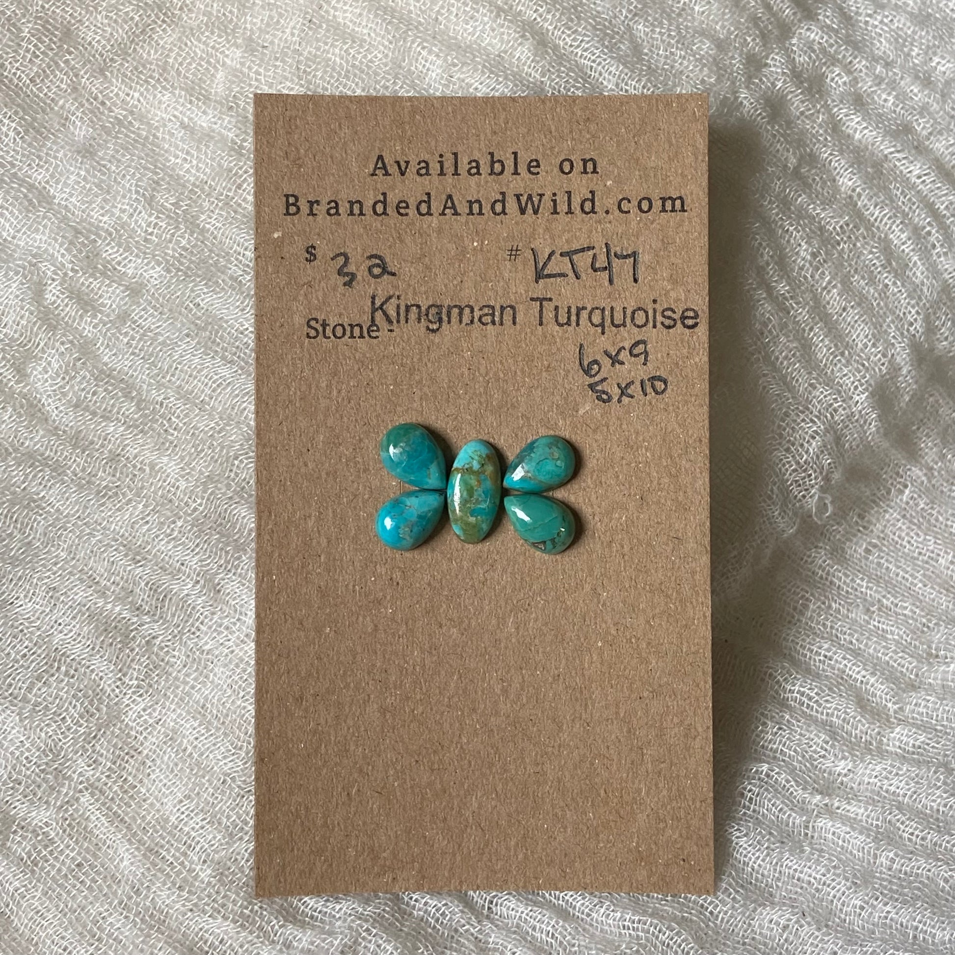 Kingman Turquoise Cabochon - KT47 C3347B58-099D-44AA-8108-29D38A0EF7DE Brandedandwild.com
