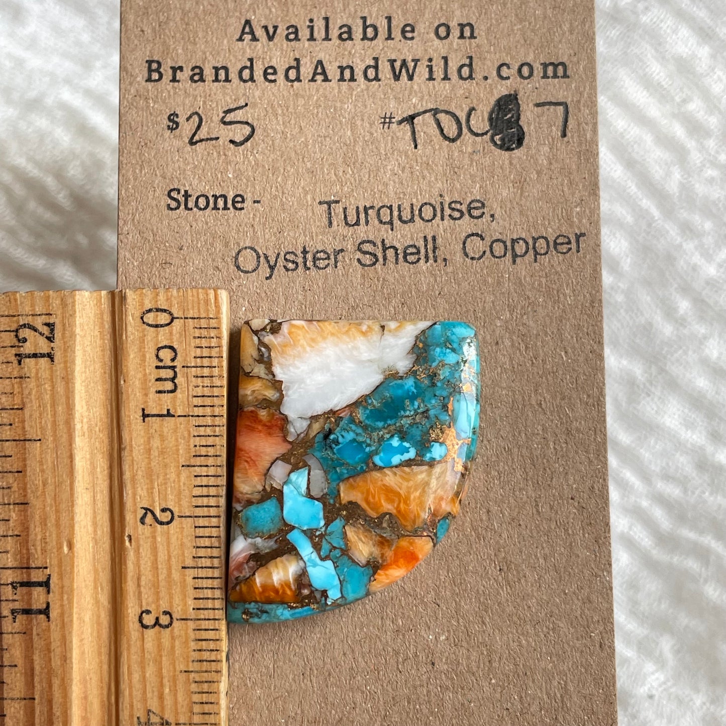 Turquoise, Oystershell, Copper Cabochon - TOC7 C3398FE4-38A5-4E24-8B1A-7DBC71191B6F Brandedandwild.com
