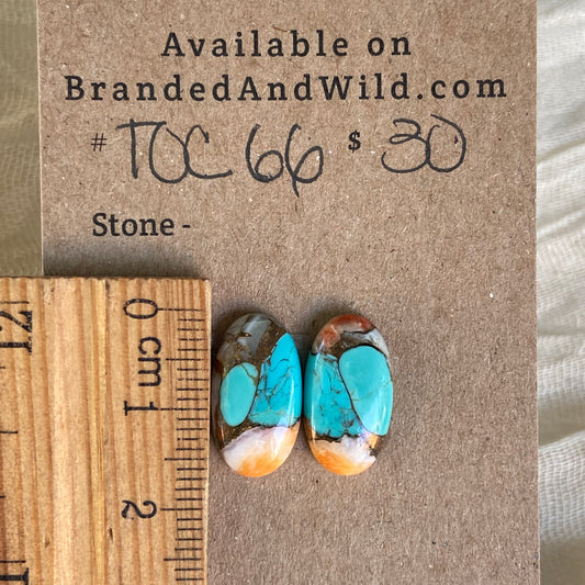 Turquoise, Oyster Shell, Copper Cabochon - TOC66 C349C1FC-C415-451E-99A1-B7C40773A6C1 Brandedandwild.com
