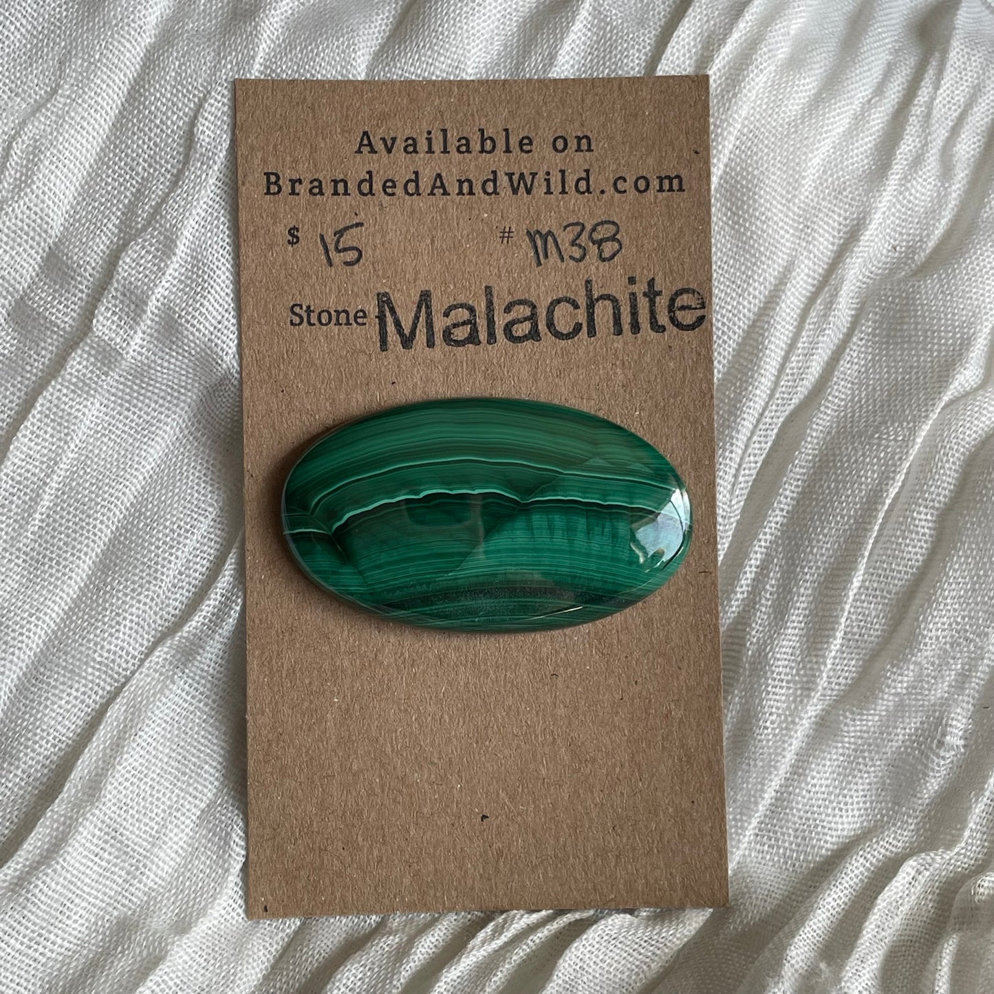 Malachite Cabochon - M38 C34C318E-1FB6-4230-B1D0-280A829AE98D Brandedandwild.com