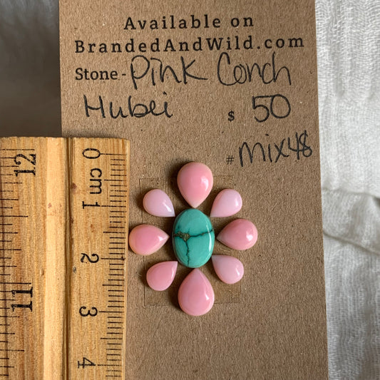 Hubei / Pink Conch Cabochon - Mix48