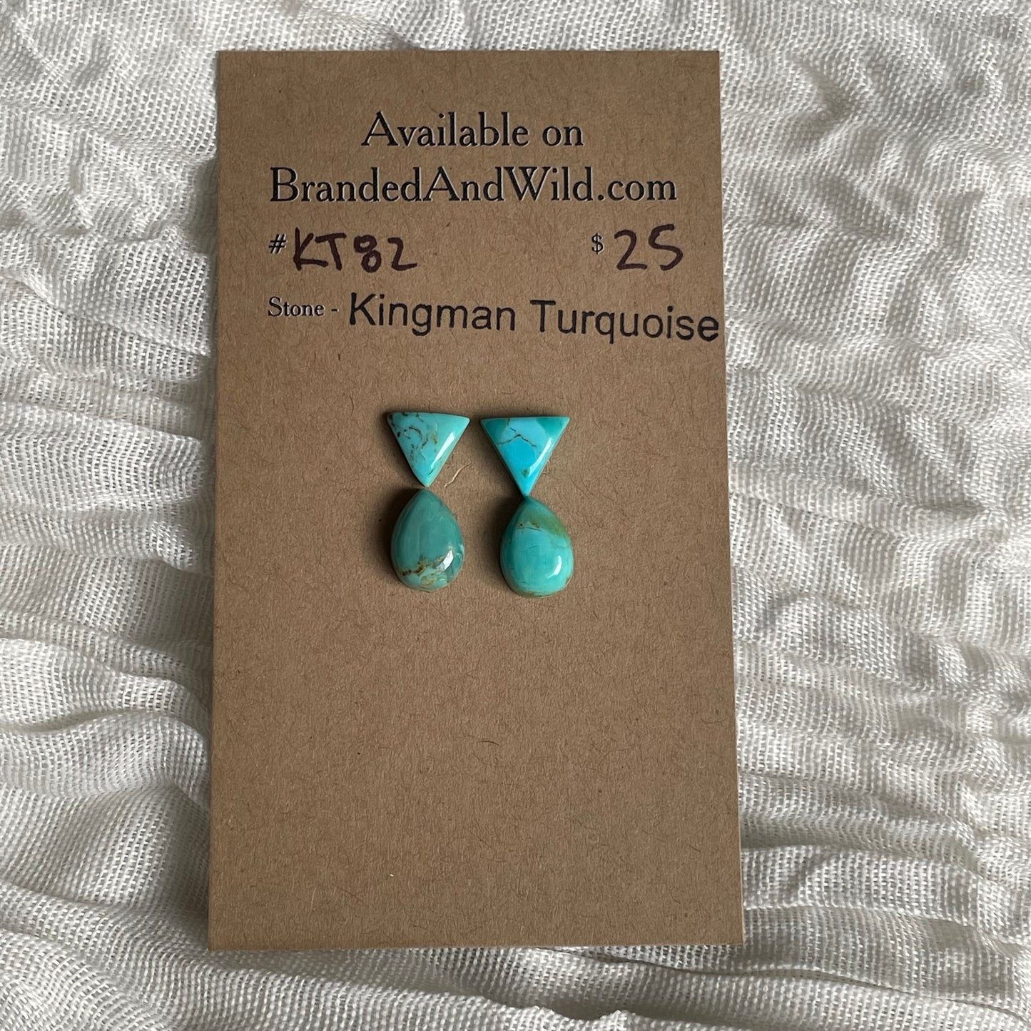 Kingman Turquoise Cabochon - KT82 C3676F4E-69FC-431B-B69A-BD0C8D75B078 Brandedandwild.com