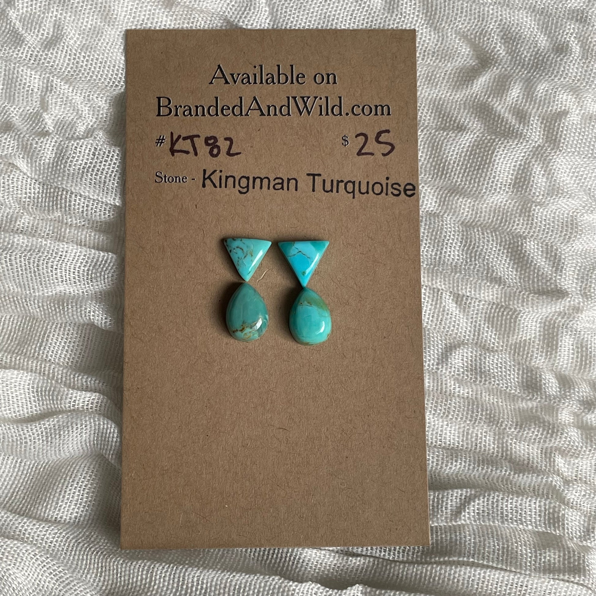 Kingman Turquoise Cabochon - KT82 C3676F4E-69FC-431B-B69A-BD0C8D75B078 Brandedandwild.com